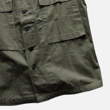 画像をギャラリービューアに読み込む, 1940's "U.S.ARMY" M-43 H.B.T JACKET (SZ 40 / ONE WASH)