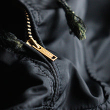 Load image into Gallery viewer, 1950's "SLALOM" FULL ZIP NYLON PARKA (SZ MEDIUM / BLACK / GOOD CONDITION)