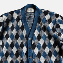 Load image into Gallery viewer, 1960's "ARROW" ARGYLE CARDIGAN (SZ LARGE / GOOD CONDITION)