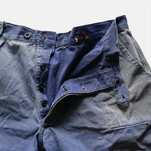 Load image into Gallery viewer, 1940's "ADOLPHE LAFONT" FRENCH WORK SHORTS (SZ W38 / SUPER SUN FADED)