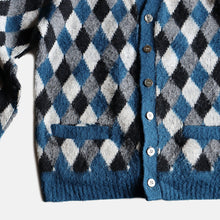 Load image into Gallery viewer, 1960's "ARROW" ARGYLE CARDIGAN (SZ LARGE / GOOD CONDITION)