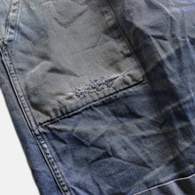 Load image into Gallery viewer, 1940's "ADOLPHE LAFONT" FRENCH WORK SHORTS (SZ W38 / SUPER SUN FADED)