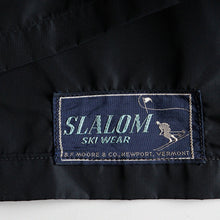 Load image into Gallery viewer, 1950's "SLALOM" FULL ZIP NYLON PARKA (SZ MEDIUM / BLACK / GOOD CONDITION)