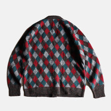 Load image into Gallery viewer, 1960's "ARROW" ARGYLE CARDIGAN (SZ LARGE / GOOD CONDITION)