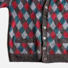 Load image into Gallery viewer, 1960's "ARROW" ARGYLE CARDIGAN (SZ LARGE / GOOD CONDITION)