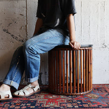 画像をギャラリービューアに読み込む, VINTAGE "McGUiRE SAN FRANCISCO" MARBLE TOP BAMBOO TABLE
