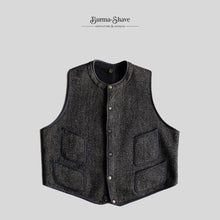画像をギャラリービューアに読み込む, 1930's~ "BROWN'S BEACH" WOOL VEST (SZ LARGE / NIPPLE BUTTON / MINT CONDITION)