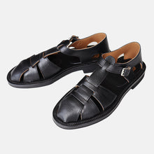 Load image into Gallery viewer, "BRUSCHETTA SHOES" ORLEANS (BLACK LEATHER)