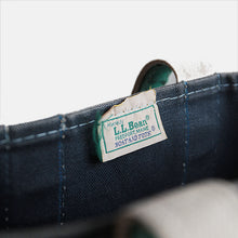 画像をギャラリービューアに読み込む, 1980's "L.L.BEAN" DELUXE CANVAS TOTE BAG (NAVY×GREEN)
