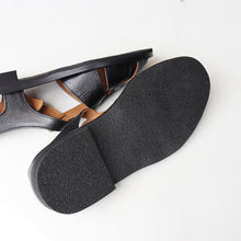 Load image into Gallery viewer, "BRUSCHETTA SHOES" ORLEANS (BLACK LEATHER)