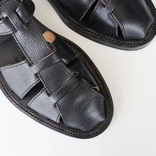 Load image into Gallery viewer, "BRUSCHETTA SHOES" ORLEANS (BLACK LEATHER)