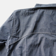 Load image into Gallery viewer, 1930's~ "MODEL SHIRT" HEAVY OZ WORK CHAMBRAY SHIRT (SZ 16 / SPECIAL DETAIL / DEADSTOCK)