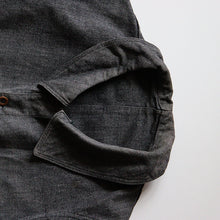 画像をギャラリービューアに読み込む, ~1920's FRENCH WORK BLACK COVERT WORK JACKET (SZ 48 / HEAVY OZ FABRIC / 6 BUTTON)