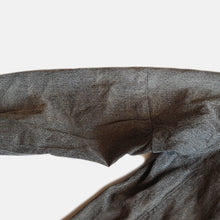 Load image into Gallery viewer, ~1940's FRENCH WORK BLACK CHAMBRAY PATCHWORK JACKET (LARGE)