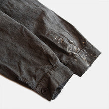 Load image into Gallery viewer, ~1940's FRENCH WORK BLACK CHAMBRAY PATCHWORK JACKET (LARGE)
