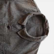 Load image into Gallery viewer, ~1940's FRENCH WORK BLACK CHAMBRAY PATCHWORK JACKET (LARGE)