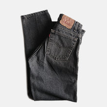 Load image into Gallery viewer, 1990's "LEVI'S" 550 SLIM TAPARED BLACK DENIM (W29×L29) EARLY DYE