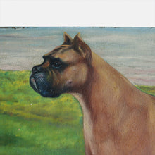 Load image into Gallery viewer, VINTAGE BULLDOG OIL PAINTING