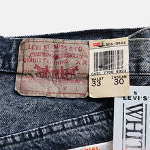 Load image into Gallery viewer, 1990's "LEVI'S" 501 WHITE WASHED DENIM (W33×L30 / DEADSTOCK)