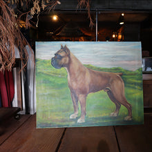 Load image into Gallery viewer, VINTAGE BULLDOG OIL PAINTING