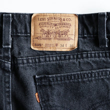 Load image into Gallery viewer, 1990's "LEVI'S" 505 BLACK JEANS (SZ W34×L30 / MADE IN USA / GOOD CONDITION)