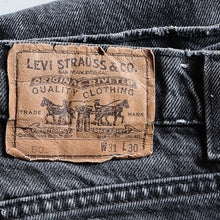 画像をギャラリービューアに読み込む, 1990&#39;s &quot;LEVI&#39;S&quot; 505 BLACK DENIM PANTS (MADE IN USA) SZ W31 L30
