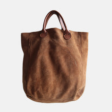 画像をギャラリービューアに読み込む, 1980's "BROOKSTONE" SUEDE LEATHER TOTE