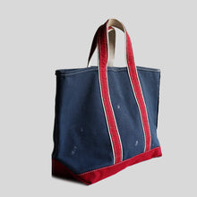 画像をギャラリービューアに読み込む, 1980's "L.L.BEAN" DELUXE TOTE (NAVY×RED / MINT CONDITION)