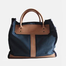 画像をギャラリービューアに読み込む, 1980's "GOKEYS" LEATHER & CANVAS TOTE BAG MINT CONDITION
