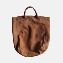 画像をギャラリービューアに読み込む, 1980's "BROOKSTONE" SUEDE LEATHER TOTE