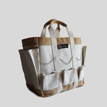 画像をギャラリービューアに読み込む, ~1990's "BROOKSTONE" CANVAS GARDEN TOTE (VERY GOOD CONDITION)