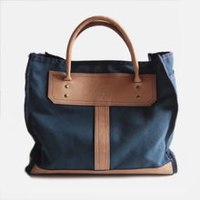 画像をギャラリービューアに読み込む, 1980's "GOKEYS" LEATHER & CANVAS TOTE BAG MINT CONDITION
