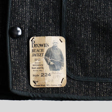 画像をギャラリービューアに読み込む, AROUND 1920's BROWN'S BEACH JACKET (SZ 40 / BIG BUTTON / DEADSTOCK)
