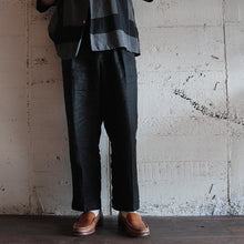画像をギャラリービューアに読み込む, "MIDNORTH TAILORS" FRENCH LINEN WIDE LEG (BLACK)