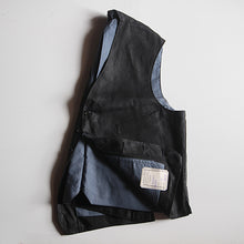 Load image into Gallery viewer, N.O.S ~1920's FRENCH WORK BLACK LINEN GILET (LARGE)