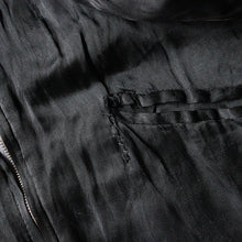 Load image into Gallery viewer, 1950's BLACK SATEEN SKA JACKET (SZ LARGE / BACK SIDE BLUE)