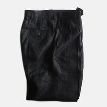画像をギャラリービューアに読み込む, "MIDNORTH TAILORS" FRENCH LINEN WIDE LEG (BLACK)