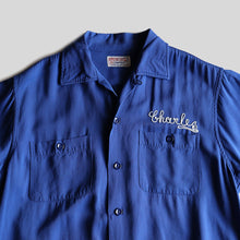 Load image into Gallery viewer, 1960's "EMPIRE" BOWLING RAYON S/S SHIRT (SZ 15H / GOOD CONDITION)