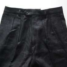 画像をギャラリービューアに読み込む, "MIDNORTH TAILORS" FRENCH LINEN WIDE LEG (BLACK)