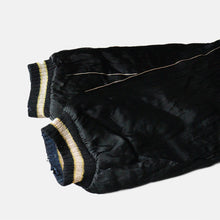 Load image into Gallery viewer, 1950's BLACK SATEEN SKA JACKET (SZ LARGE / BACK SIDE BLUE)