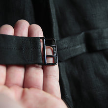 Load image into Gallery viewer, N.O.S ~1920's FRENCH WORK BLACK LINEN GILET (LARGE)