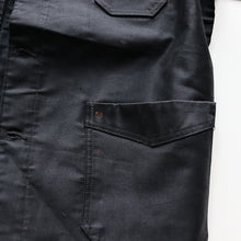 Load image into Gallery viewer, 1940's "BEAU-FORT" BLACK MOLESKIN JACKET WITH V-POCKET (SZ 48 / NEAR DEADSTOCK)