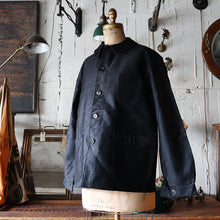 Load image into Gallery viewer, 1940's "BEAU-FORT" BLACK MOLESKIN JACKET WITH V-POCKET (SZ 48 / NEAR DEADSTOCK)