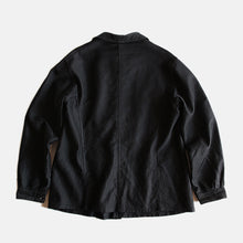 Load image into Gallery viewer, 1920's~ BLACK MOLESKIN JACKET (AMAZING SLANTED POCKETS) SZ LARGE