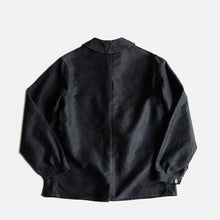 Load image into Gallery viewer, 1940's "A.P.MICHEL" BLACK MOLESKIN WORK JACKET (SZ MEDIUM)