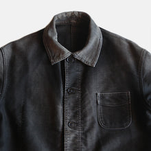 Load image into Gallery viewer, 1950's "LE MONT ST MICHEL" BLACK MOLESKIN JACKET (50 LARGE)