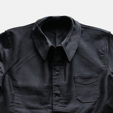 Load image into Gallery viewer, 1940's "BEAU-FORT" BLACK MOLESKIN JACKET WITH V-POCKET (SZ 48 / NEAR DEADSTOCK)