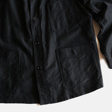 Load image into Gallery viewer, 1920's~ BLACK MOLESKIN JACKET (AMAZING SLANTED POCKETS) SZ LARGE