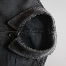 Load image into Gallery viewer, 1950's "ADOLPH LAFONT" BLACK MOLESKIN FADED JACKET (MEDIUM)
