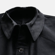 Load image into Gallery viewer, 1940's "BEAU-FORT" BLACK MOLESKIN JACKET WITH V-POCKET (SZ 48 / NEAR DEADSTOCK)